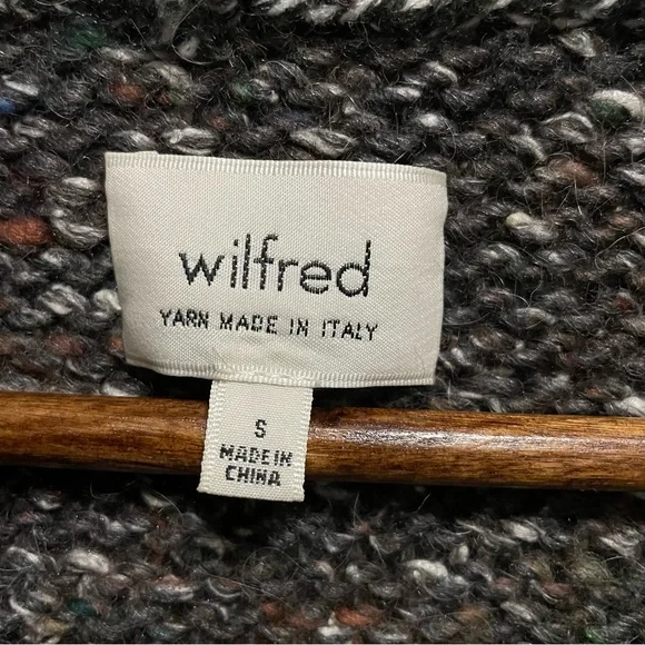 Aritzia Wilfred Dunkirk Wool Alpaca Silk Knit Cardigan Vest Size S Brown - Picture 4 of 11
